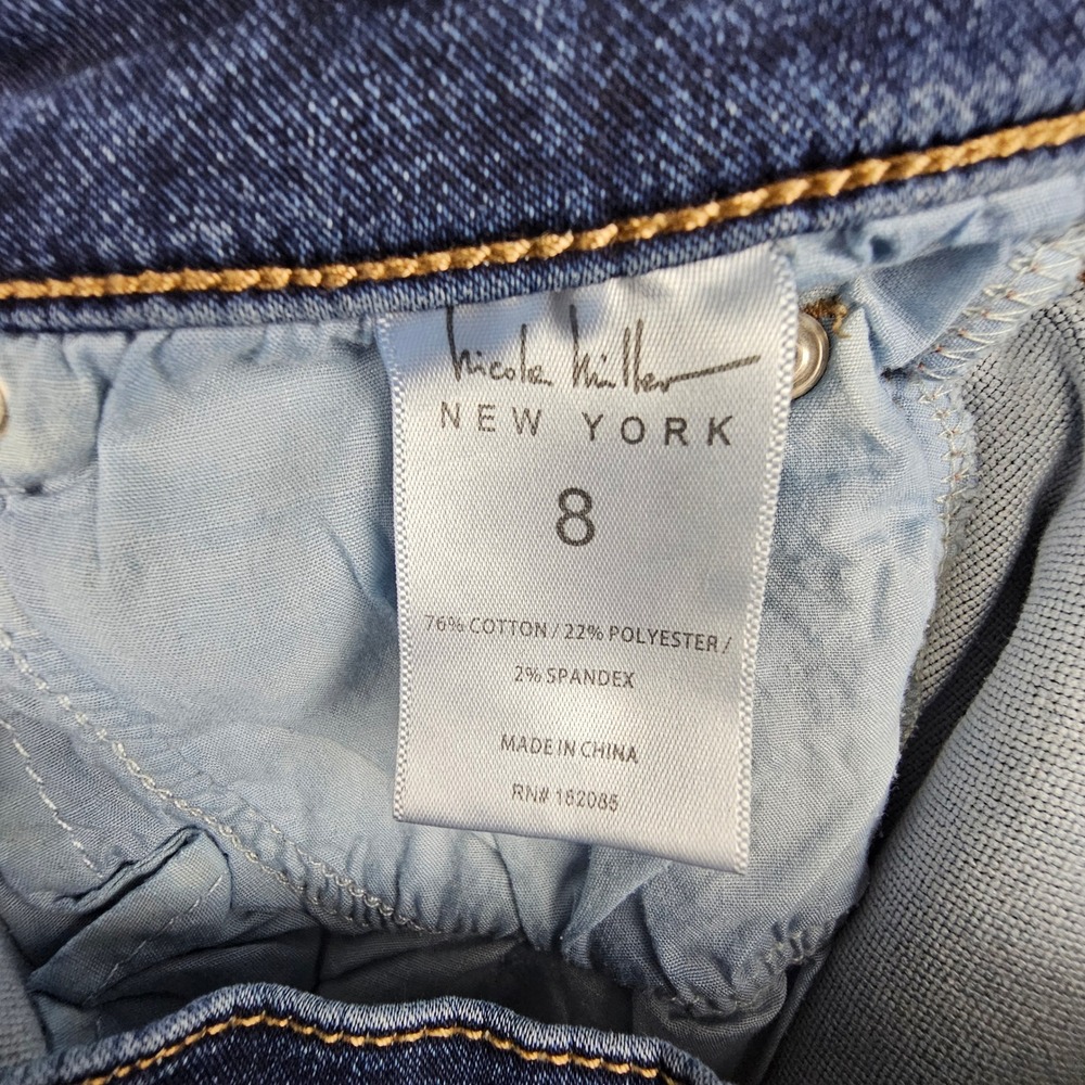 Nicole Miller SOHO Jeans Women 8 Blue High Rise Ankle Skinny Dark Wash Stretch - Picture 5 of 8